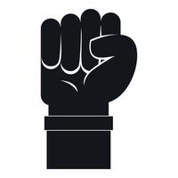 Fist icon, simple style vector