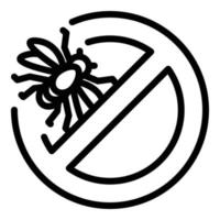 No mosquito icon outline vector. Insect net vector