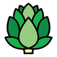 Diet artichoke icon color outline vector