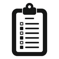 Test clipboard icon simple vector. Final book vector