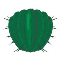 Big needles cactus icon, cartoon style vector