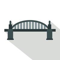 icono de puente, estilo plano vector