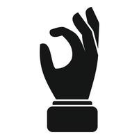 Ok gesture icon simple vector. Arm pose vector