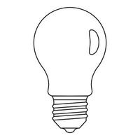 Lamp icon, outline style vector