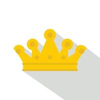 Royal crown icon, flat style vector