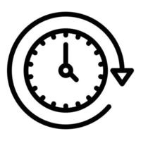 Timekeeper icon outline vector. Hour timer vector