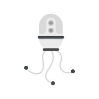 Nano robot icon flat isolated vector