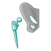 Artificial hip joint icon, cartoon style vector