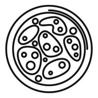 Lactobacillus icon outline vector. Health cell vector