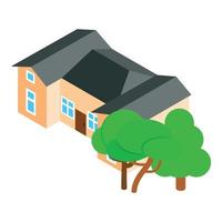 School building icon isometric vector. Large modern educational institution icon vector