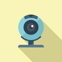 Web camera control icon flat vector. Data system vector