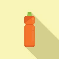 vector plano de icono de botella deportiva. plástico biodegradable