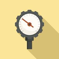 Control manometer icon flat vector. Gas pressure vector