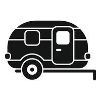 Camper rv icon simple vector. Auto bus vector