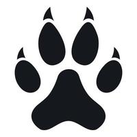 Cat paw icon, simple style vector