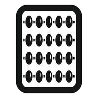 Inca abacus icon simple vector. Math calculator vector