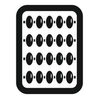 Inca abacus icon simple vector. Math calculator vector