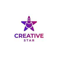 Creative star logo, abstract star design, gradient star logo concept, colorful star design, space design, astronomy logo concept vector
