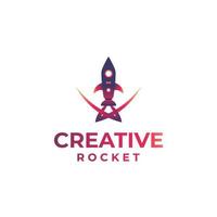 Creative rocket logo design, jet logo, flying rocket design, gradient rocket concept, rocket liquid design vector