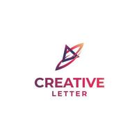 Creative letter logo design, abstract shape logo, abstract letter logo, alphabet logo, typography design concept vector