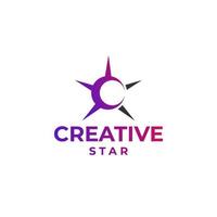 Creative star logo, abstract star design, gradient star logo concept, colorful star design, space design, astronomy logo concept vector