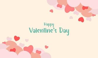 Valentines day background with heart shaped balloons illustration vector