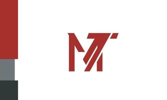 Alphabet letters Initials Monogram logo MT, TM, M and T vector