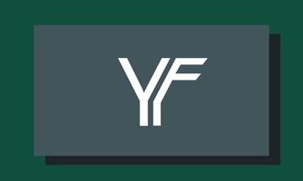 alfabeto letras iniciales monograma logo yf, fy, y y f vector