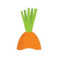 Garbage carrot icon flat isolated vector