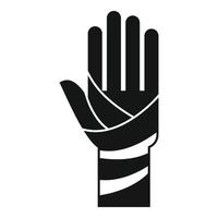 Hand injury icon simple vector. Arm fracture vector