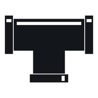 T pipe connection icon, simple style vector