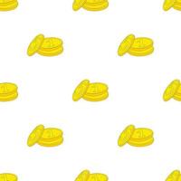 Three gold coins pattern seamless vector