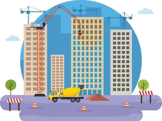 Construction real estate building project