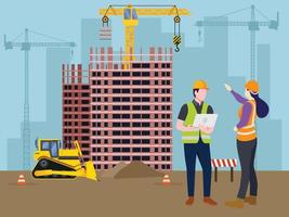 Construction real estate building project vector