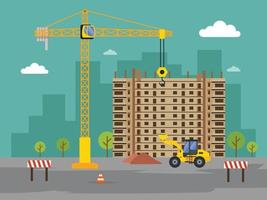 Construction real estate building project vector