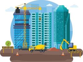 Construction real estate building project vector