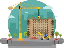 Construction real estate building project vector