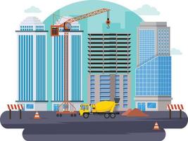 Construction real estate building project vector