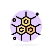 icono de color plano de fondo de círculo abstracto de ciencia molecular químico vector