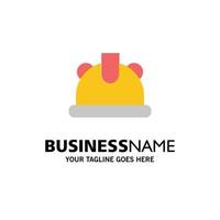 Building Construction Helmet Business Logo Template Flat Color vector