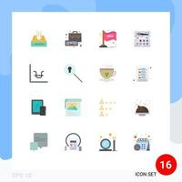 16 Creative Icons Modern Signs and Symbols of paint art management chart stock Editable Pack of Creative Vector Design Elements