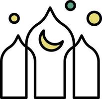 iconos de ramadán oración islámica musulmana y ramadán kareem iconos de línea delgada establecen símbolos modernos de estilo plano aislados en blanco para infografías o uso web vector