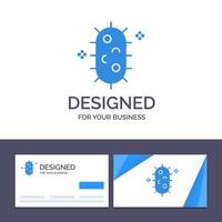 Creative Business Card and Logo template Bacteria Biochemistry Biology Chemistry Vector Illustration