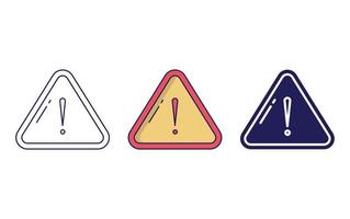 warning line and glyph icon, vector illustration