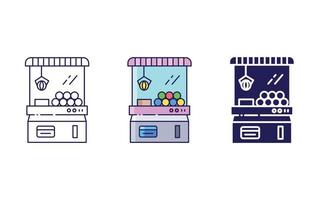 Toy Machine line and glyph icon, vector illustration