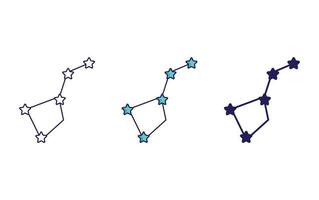 Constellation line and glyph icon, vector illustration