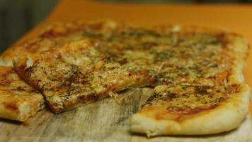 The process before after of making New York-style pizza at home video