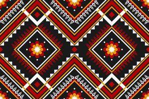 Fabric flower pattern background. Geometric ethnic oriental seamless pattern traditional. vector