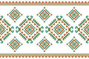 Carpet tribal pattern art. Geometric ethnic seamless pattern traditional. American, Mexican style. vector