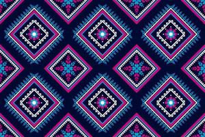 Fabric flower pattern art. Geometric ethnic seamless pattern in tribal. vector